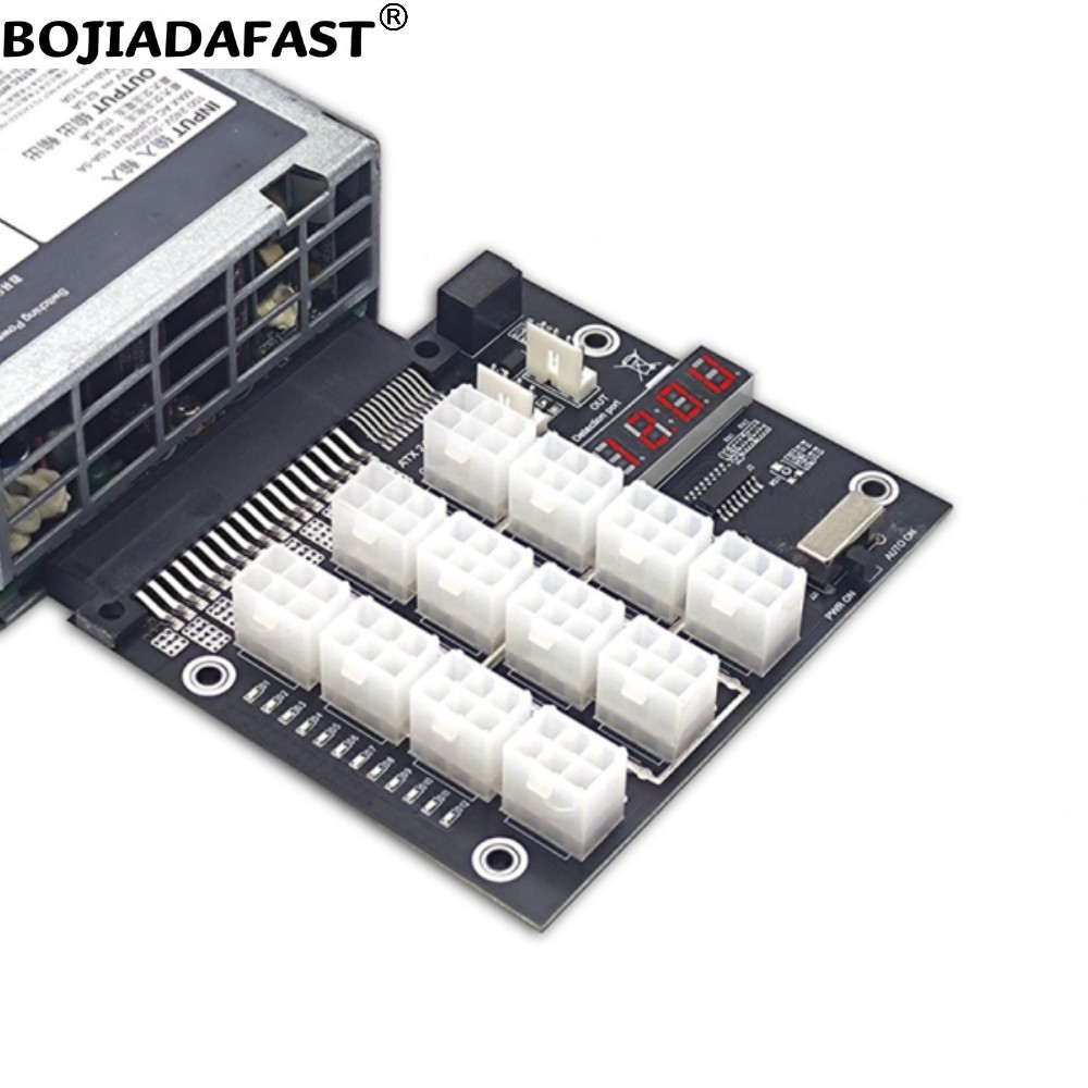 12 Ports PCIE 6Pin Connector S - 2400W Server Psu Breakout Board 评论和价格